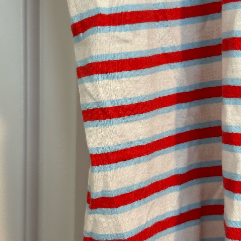 Red and White Striped Gap T-Shirt Dress - Picture 2 of 3